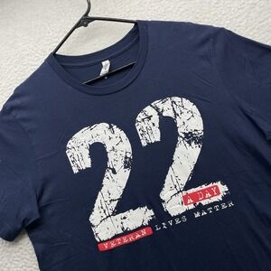 Nine Line Apparel T-Shirt Mens XL Blue 22 A Day Veteran Lives Matter Military